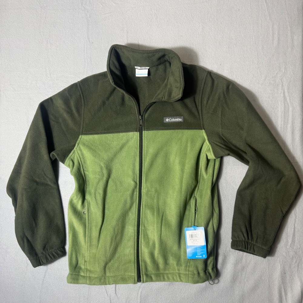 Columbia Mens Mount Grant Fleece Full Zip Green Jacket XM1247-367 Medium NWT